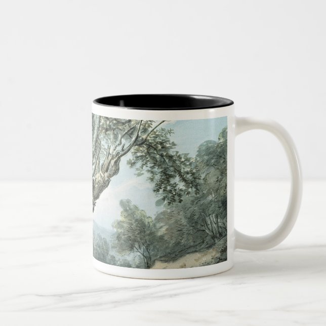 Eine Straße durch Windsor Wald Zweifarbige Tasse (Rechts)
