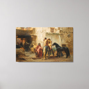 Eine Straße in Algerien in den 1800ern. Leinwanddruck