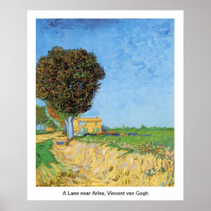 Eine Straße in der Nähe von Arles, Vincent van Gog Poster