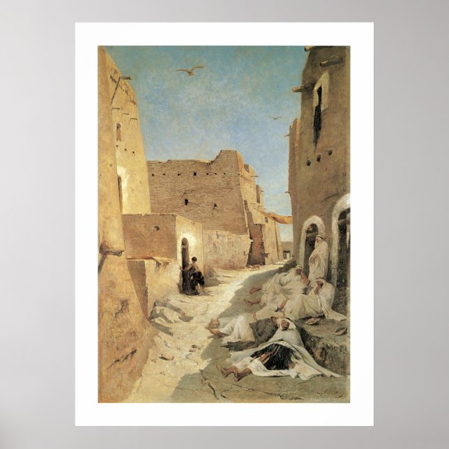 Eine Straße in El-Agouat Poster (Vorne)