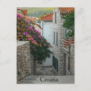 Eine Straße in Rab Kroatien Postkarte