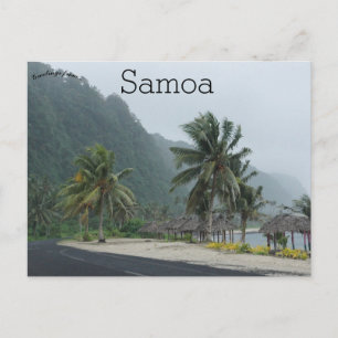 Eine Straße in Samoa Postkarte