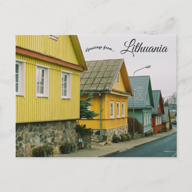 Eine Straße in Trakai Litauen Postkarte (Vorderseite)