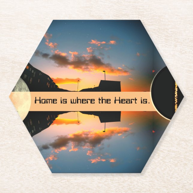 Eine Straße mit Sternen und dem Mond Ungewöhnlich Untersetzer (Vorderseite)