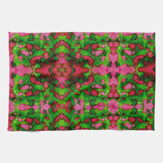 Eine Studie in Rosa und Grün Geschirrtuch (Horizontal)