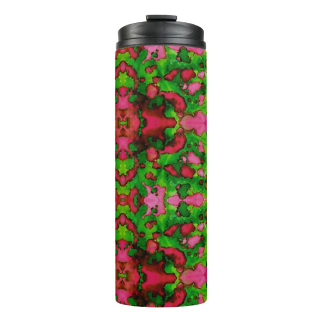 Eine Studie in Rosa und Grün Thermosbecher (Vorderseite)
