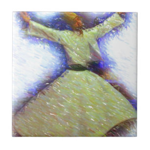 eine sufi whirling Skizze Fliese