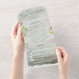 Eine Summers Tale Wasserfarbe All In One Einladung