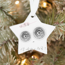 Eine superintelligente niedliche Elfin. Ornament