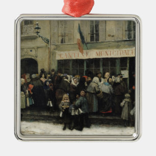 Eine Suppen-Küche während der Belagerung von Par Silbernes Ornament