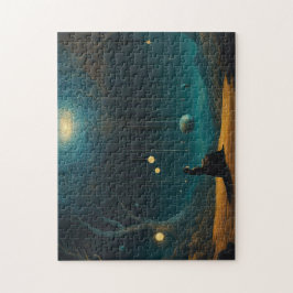 Eine surreale Galaxie von Marionettenplaneten ersc Puzzle