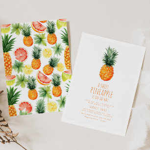 Eine süße Ananas ist unterwegs Einladung
