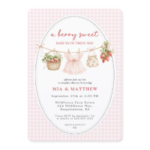 Eine süße Baby-Erdbeer-Babyparty für Paare