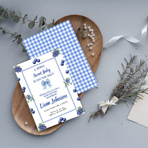 Eine süße Beeren-Baby-Party-Einladung   Blaubeere Einladung