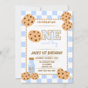Eine süße Cookie-Einladung zum 1. Geburtstag Einladung