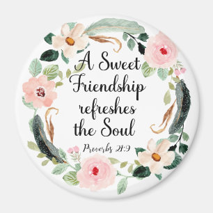 Eine süße Freundschaft erfrischt das Soul Floral Magnet
