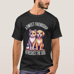 Eine süße Freundschaft erfrischt die Seele Katze H T-Shirt