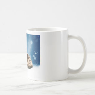 Eine süße Katze mit roter Santa-Mütze Weihnachten Tasse