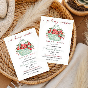 Eine süße kleine Beeren-Baby-Shower-Einladung Einladung