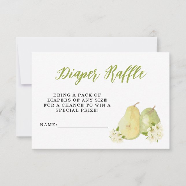 Eine süße Kleine-Birnen-Windeln-Umhüllungskarte (Vorderseite)