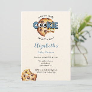 Eine süße kleine Cookie-Jungen-Baby-Party Einladung