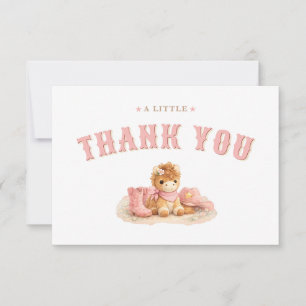 Eine süße kleine Cowgirl-Baby-Girl-Shower-Dankesch Dankeskarte