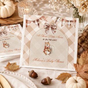 Eine süße kleine Eichel-Wald-Herbst-Baby-Party Serviette