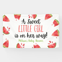 Eine süße Kleine Girl Watermelon Kinderdusche Banner