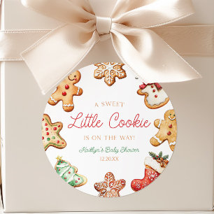 Eine süße kleine Kekse Lebkuchen-Baby-Party Runder Aufkleber