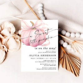 Eine süße kleine Kürbis Niedlich Pink Baby Dusche Einladung