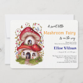 Eine süße, kleine Mashroom-Fee ist unterwegs Einladung