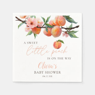 Eine süße kleine Pfirsich-Baby-Party Serviette