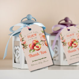 Eine süße kleine Pfirsichblütendusche Geschenkanhänger