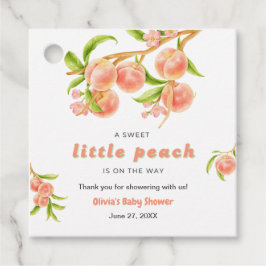 Eine süße kleine Pfirsichdusche. Danke Geschenkanhänger