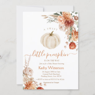 Eine süße kleine Pumpkin Boho Floral Baby Dusche Einladung
