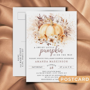 Eine süße, kleine Pumpkin-Neutral-Babydusche Postkarte