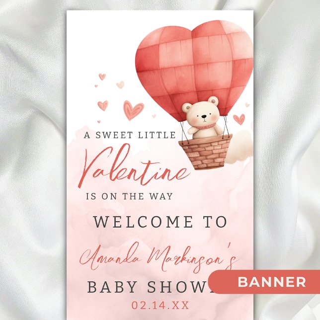 Eine süße Kleine Valentine Baby Dusche Empfang Banner (Von Creator hochgeladen)