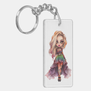 Eine süße Mädchen-Halloween-Design-Kollektion 11 Schlüsselanhänger