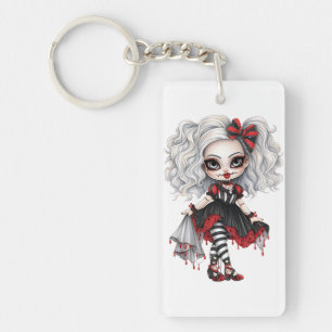 Eine süße Mädchen-Halloween-Design-Kollektion 7 Schlüsselanhänger