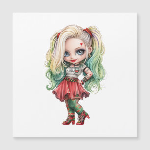 Eine süße Mädchen-Halloween-Design-Kollektion 9 Magnetkarte