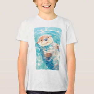 Eine süße Otter-Welt Tri-Blend Shirt