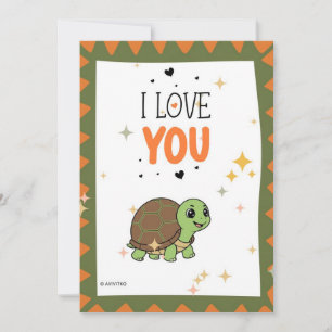 Eine süße Schildkröte Liebt dich Karte für einen g
