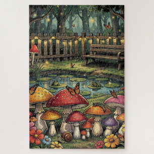 Eine süße, verspielte Cottagecore-Illustration Puzzle