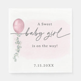 Eine Sweet Baby Girl Babydusche Serviette