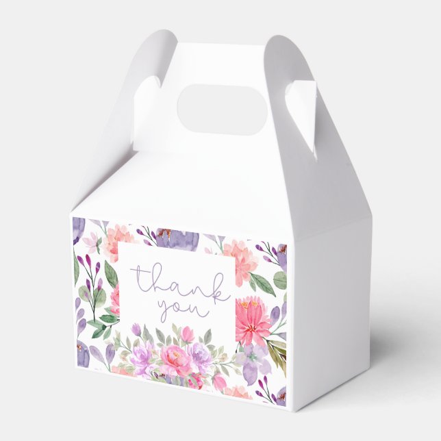 Eine Sweet Baby Girl Lila Baby Dusche Geschenkboxe Geschenkschachtel (Vorderseite)