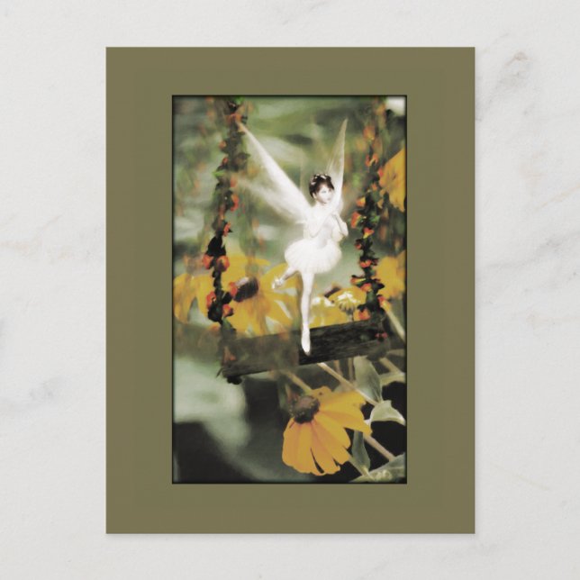 Eine Swing in Garden Postcard Postkarte (Vorderseite)
