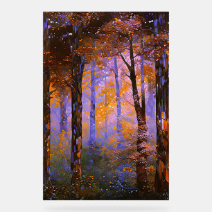 Eine Symphonie der Blätter - Waldlandschaft Acrylschild