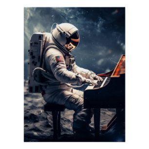 Eine Symphonie für die Sterne   Astronautenpiano a Poster