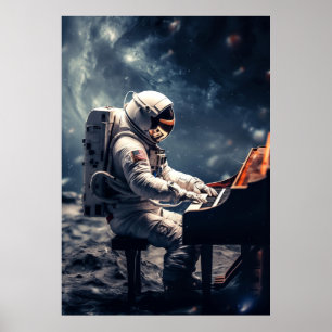 Eine Symphonie für die Sterne   Astronautenpiano a Poster