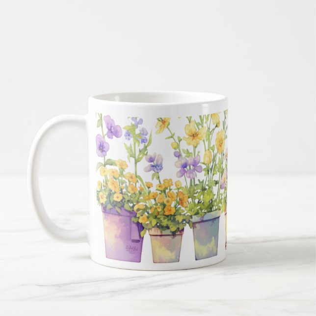 Eine Symphonie gepunkteter Blume Kaffeetasse (Links)